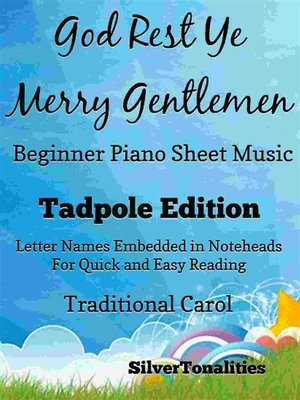cover image of God Rest Ye Merry Gentlemen Beginner Piano Sheet Music Tadpole Edition